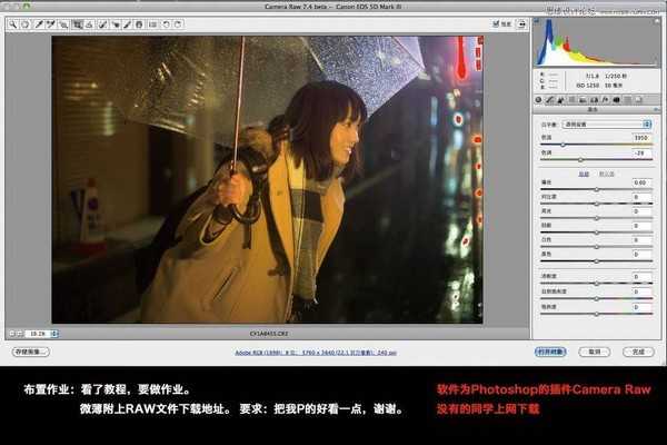 PS利用CameraRaw调出雨夜外景惊艳的冷色效果教程