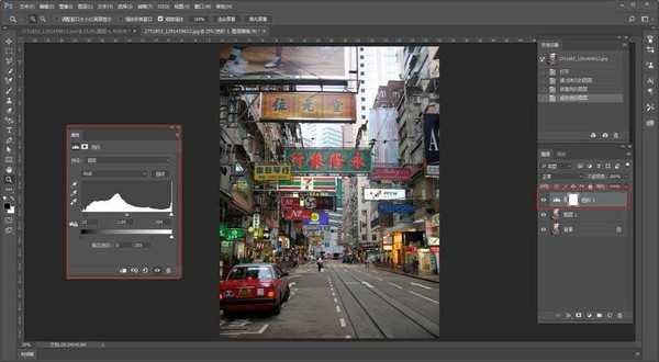 Photoshop调出复古质感的街道外景照片教程