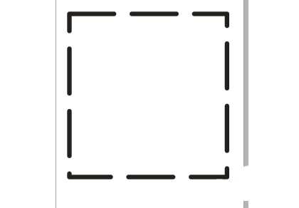 cdr怎么制作虚线效果的正方形边框?