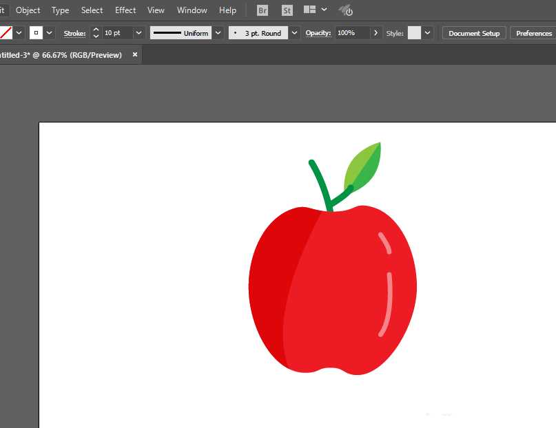ai怎么画红色的苹果图标? ai苹果的画法