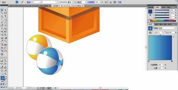 ai怎么绘制盒装琉璃球矢量图?