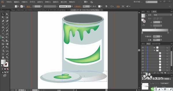 ai怎么手绘油漆筒插画? ai油漆桶的画法